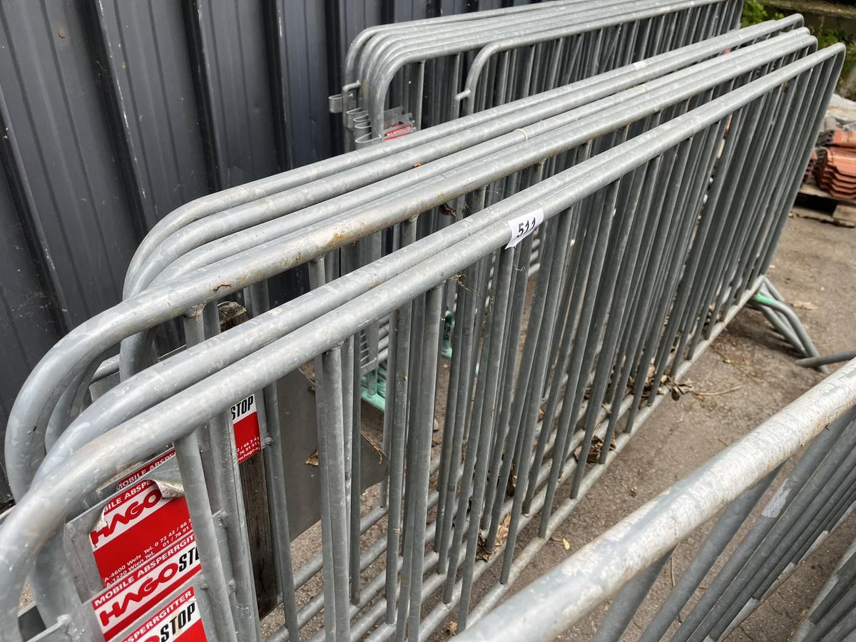 13 Stück HAGO Absperrgitter verzinkt ca. 240 cm